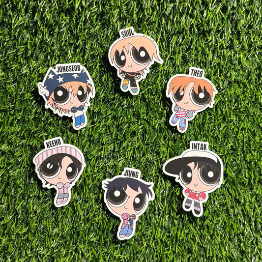 P1Harmony Waterproof Sticker Pack || Powerpuff Girl Design (EX Version)