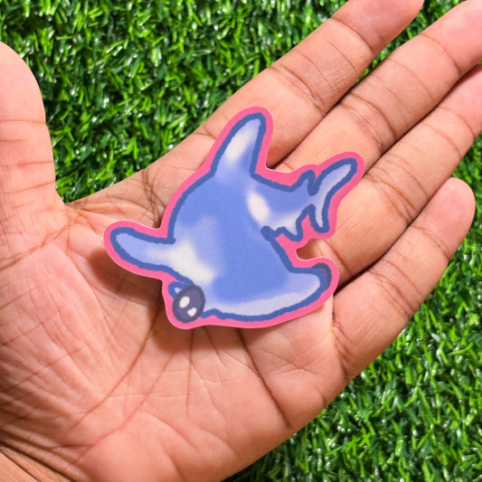 Sky Shark Sticker || Doodle Stickers || Vinyl Waterproof Sticker