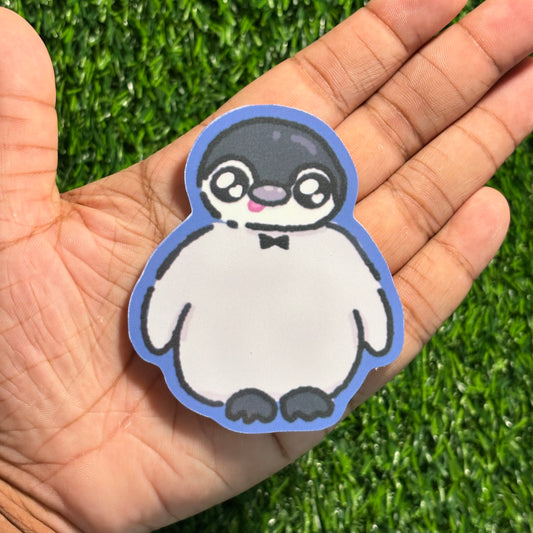 Silly Penguin Sticker || Doodle Art || Vinyl Waterproof Sticker