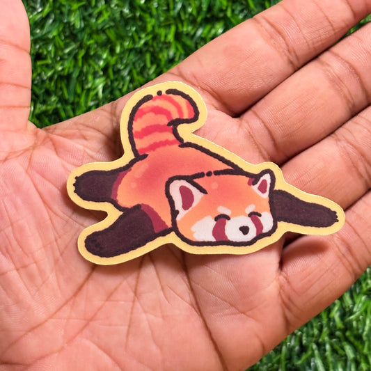 Red Panda Sticker || Doodle Art || Vinyl Waterproof Stickers