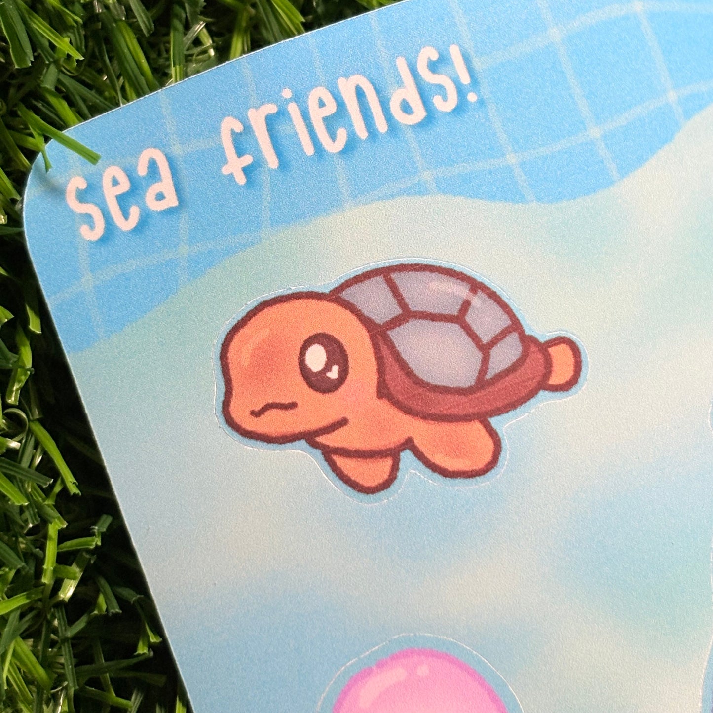 Sea Friends Sticker Sheet || Doodle Art || Matte Water Resistant Sticker Sheets For Kids