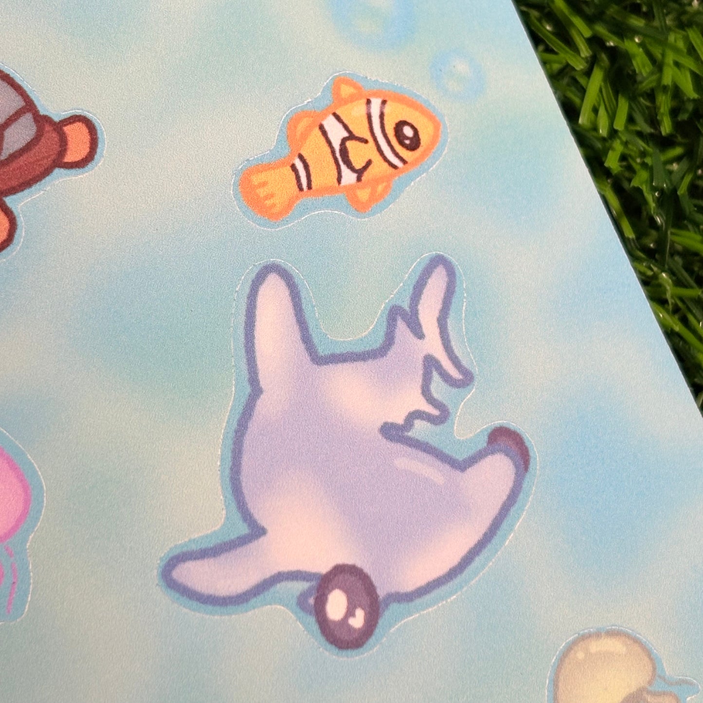 Sea Friends Sticker Sheet || Doodle Art || Matte Water Resistant Sticker Sheets For Kids