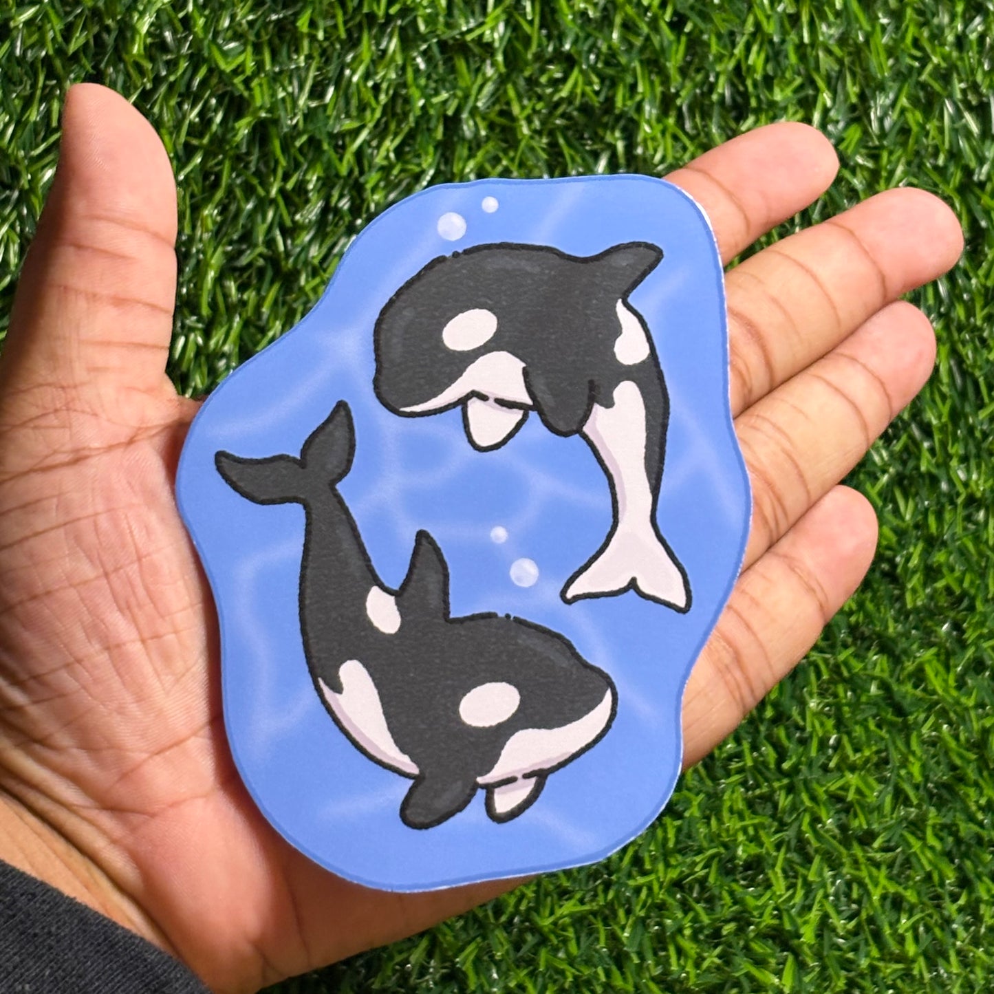 Orca Stickers || Doodle Art || Vinyl Waterproof Stickers