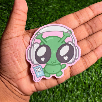 Cartoon Alien Sticker(s)! || Deeboe the Lil' Alien V1 || Vinyl Waterproof Sticker