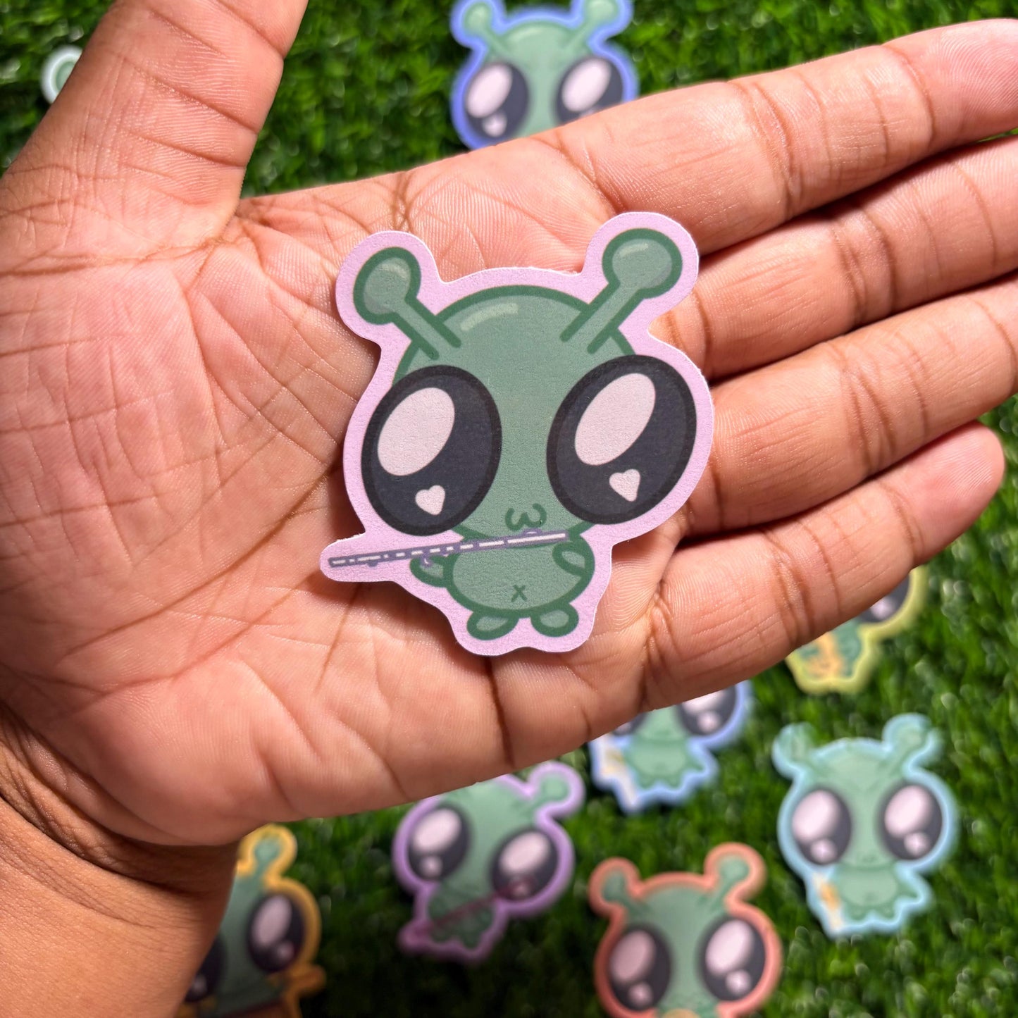 Musical Instrument Alien Sticker(s)! || Deeboe the Lil' Alien V2 || Vinyl Waterproof Sticker