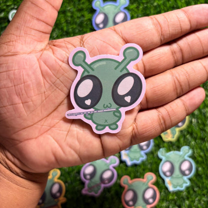 Musical Instrument Alien Sticker(s)! || Deeboe the Lil' Alien V2 || Vinyl Waterproof Sticker