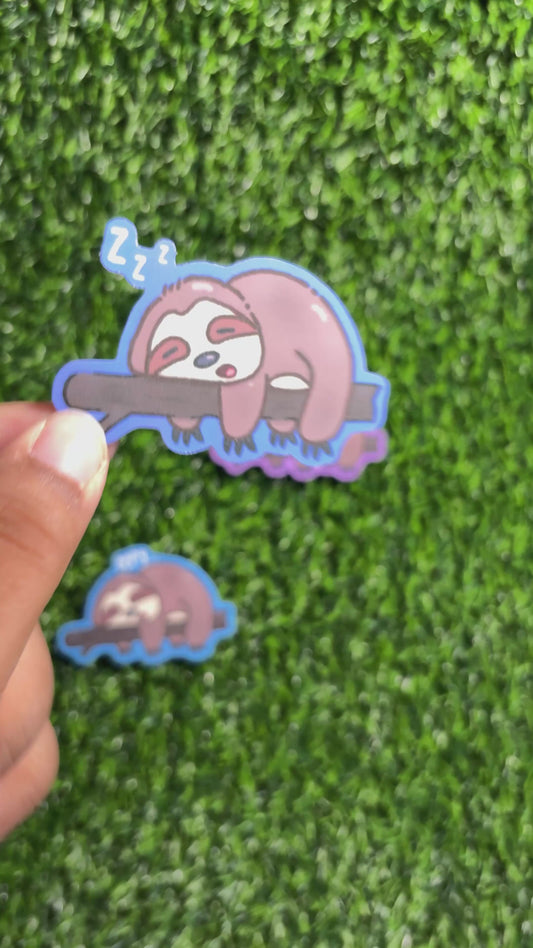 'Zzz' Sloth Sticker || Doodle Art || Vinyl Waterproof Sticker