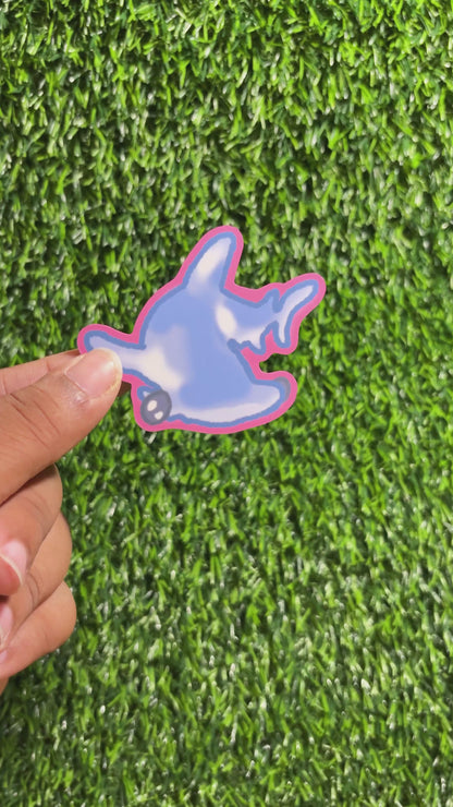 Sky Shark Sticker || Doodle Stickers || Vinyl Waterproof Sticker
