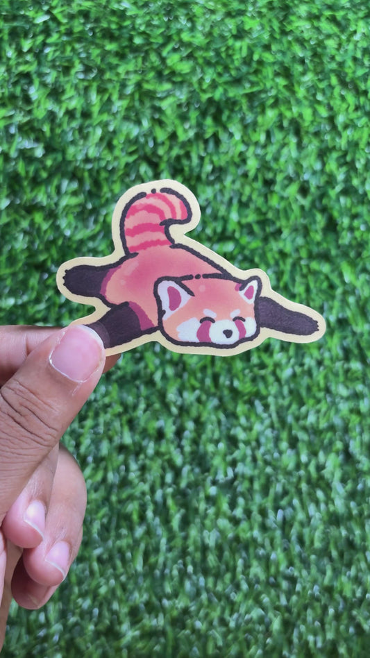 Red Panda Sticker || Doodle Art || Vinyl Waterproof Stickers