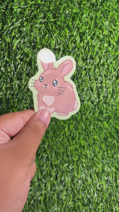 Bunny Sticker || Doodle Art || Vinyl Waterproof Sticker
